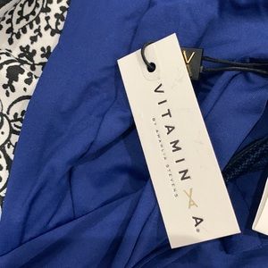 NWT Vitamin A Size S/6 Royal Blue Top & Bottom Included Biniki